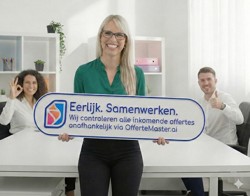 Inkoopprofessional die samenwerkt met OfferteMaster.ai voor betere resultaten