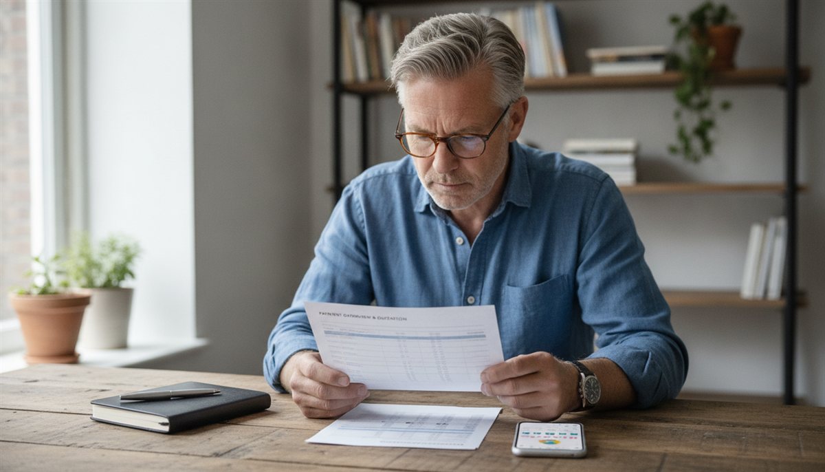 Huiseigenaar bekijkt een betaalschema bij een offerte
