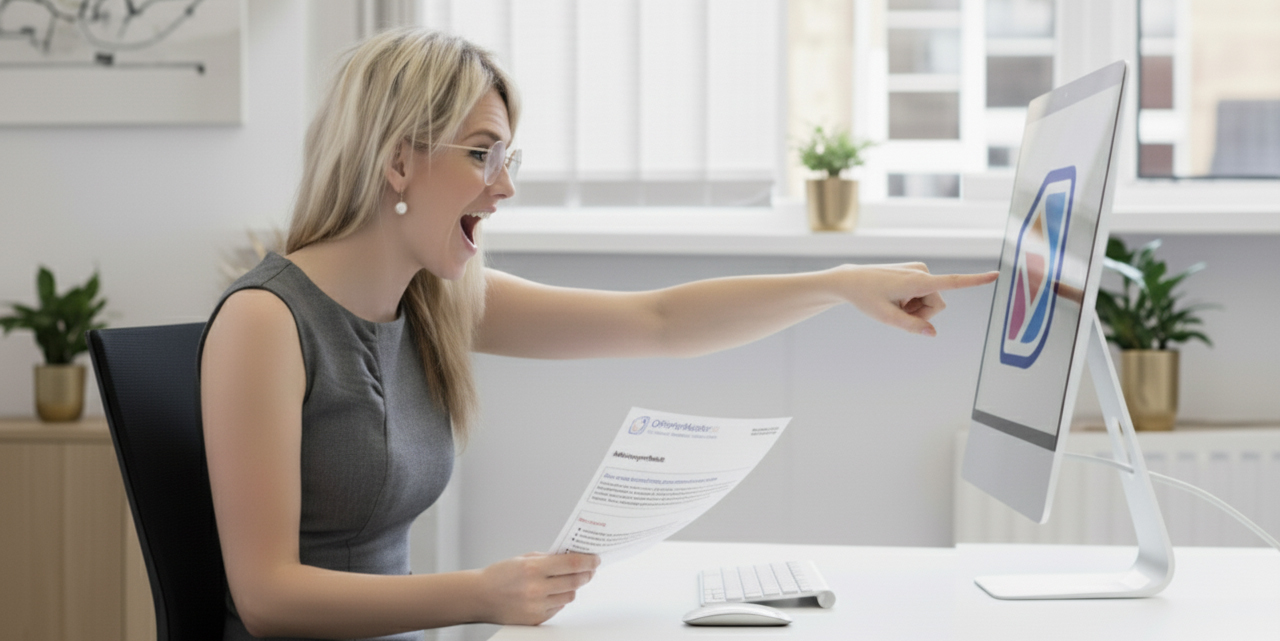 Vrouw kiest de beste offerte op basis van prijs, kwaliteit en betrouwbaarheid.