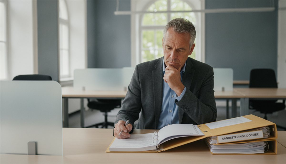 Inkoper bij een overheidsorganisatie bekijkt een controlerapport