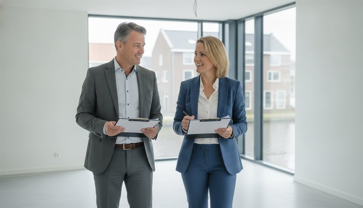 Aannemer en opdrachtgever bij de oplevering van een project