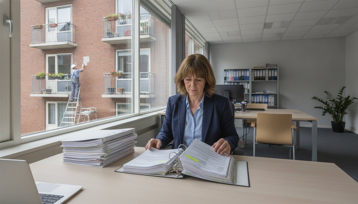 Onderhoud aan een woningcomplex