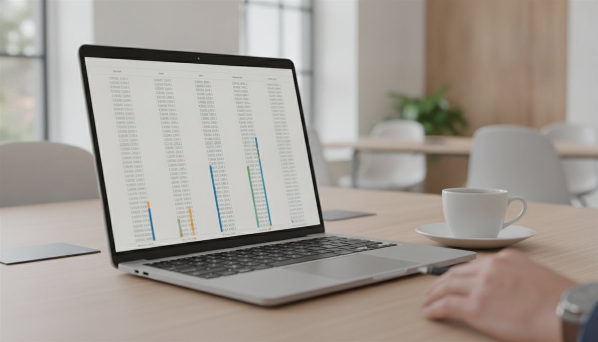 Spreadsheet met een meerjarige kostenopbouw