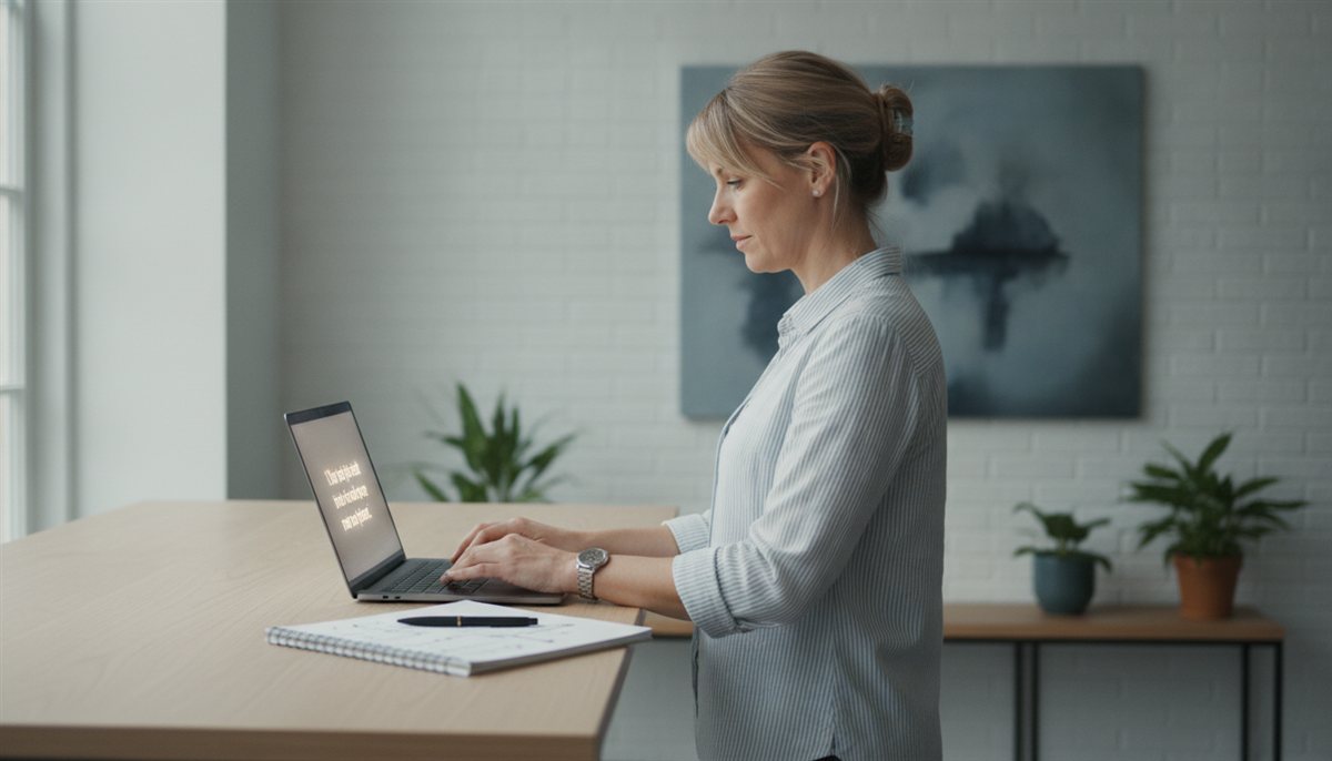 Ondernemer werkt aan een uitgaande offerte op een laptop